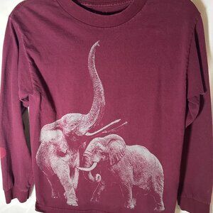 African Elephants Long Sleeve Shirt - Small